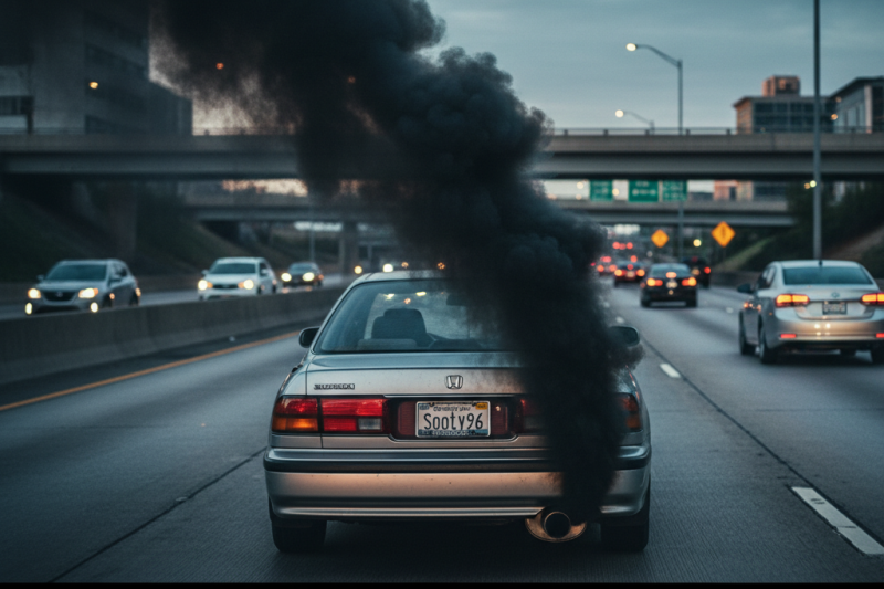 A lot of black smoke came out of the exhaust hole, it turned out to be this!