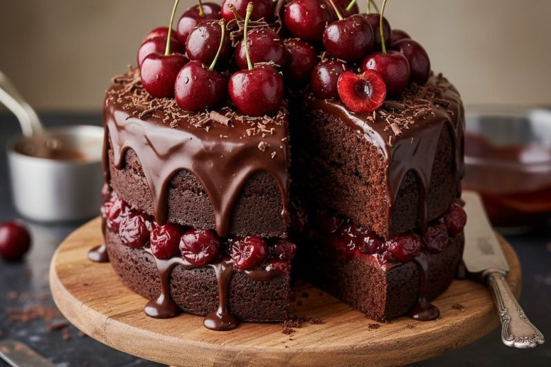 delicious recipe for a Chocolate Cherry Cake!