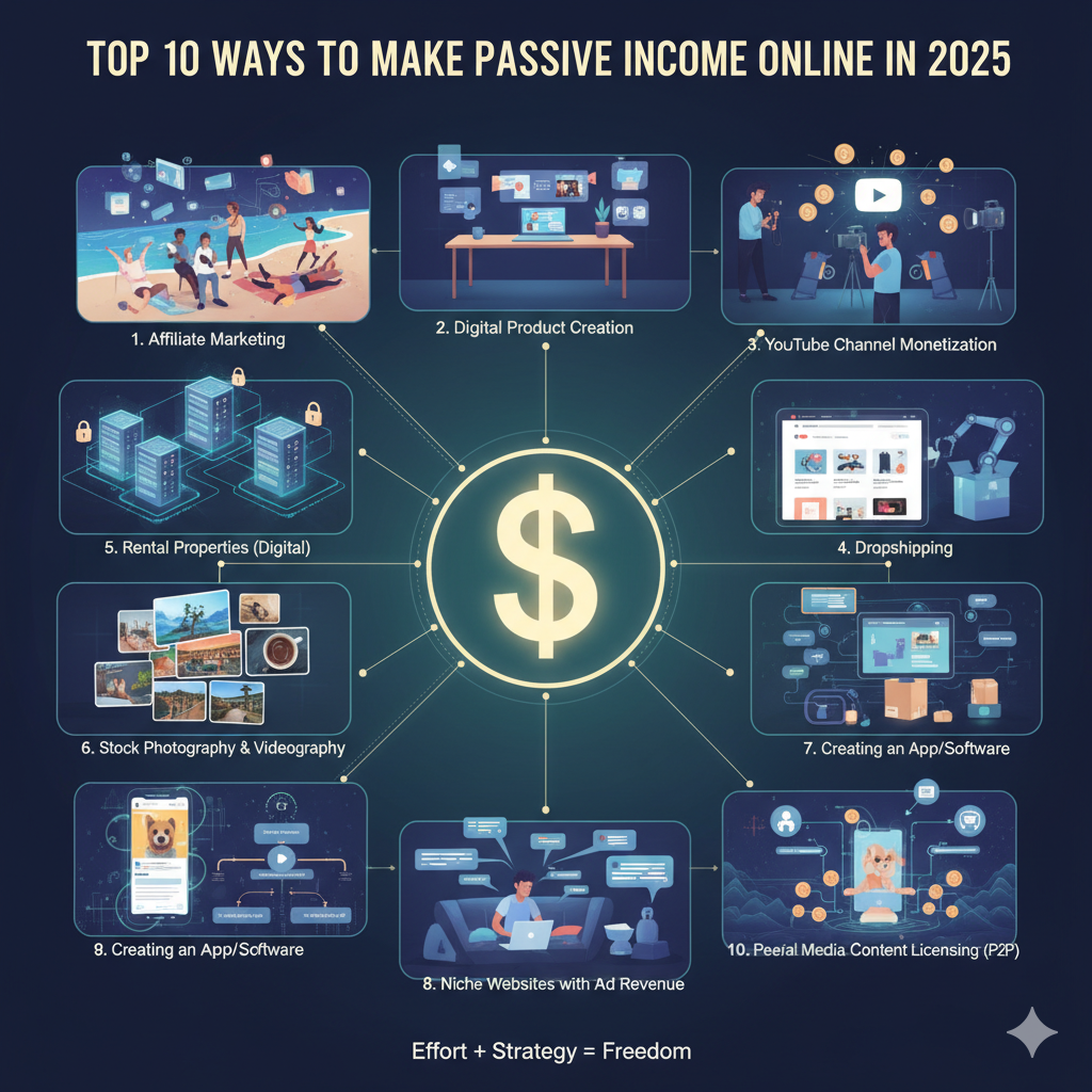 Top 10 Ways to Make Passive Income Online in 2025
