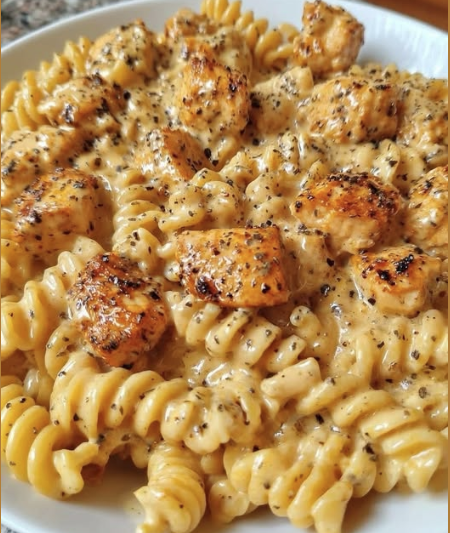 CHEESY CAJUN GARLIC CHICKEN ROTINI SKILLET