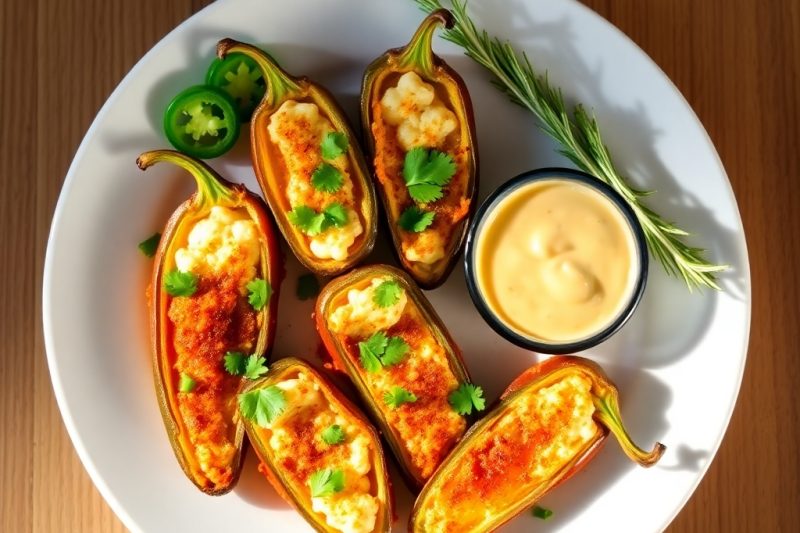 🧀 2. Baked Jalapeño Poppers (Healthier Option)